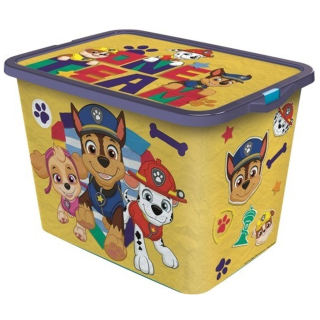 Box úložný 23 l s víkem dekor "Paw Patrol" plast